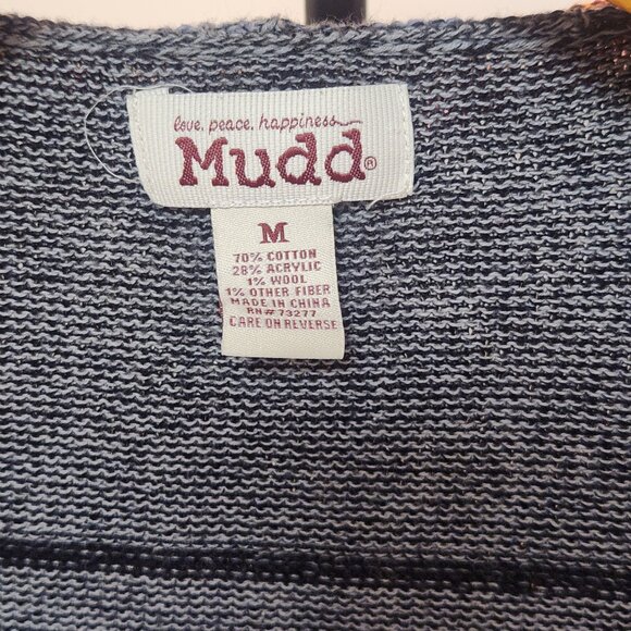 Mudd Southwestern Vibes Hooded Knit Cardigan Open Front Boho Cozy Fall Layers - Picture 10 of 14